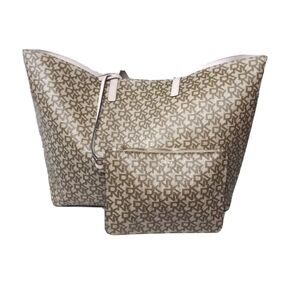 Donna Karan DKNY Brayden Large Reversible Tote & Clutch Purse Travel Shopper